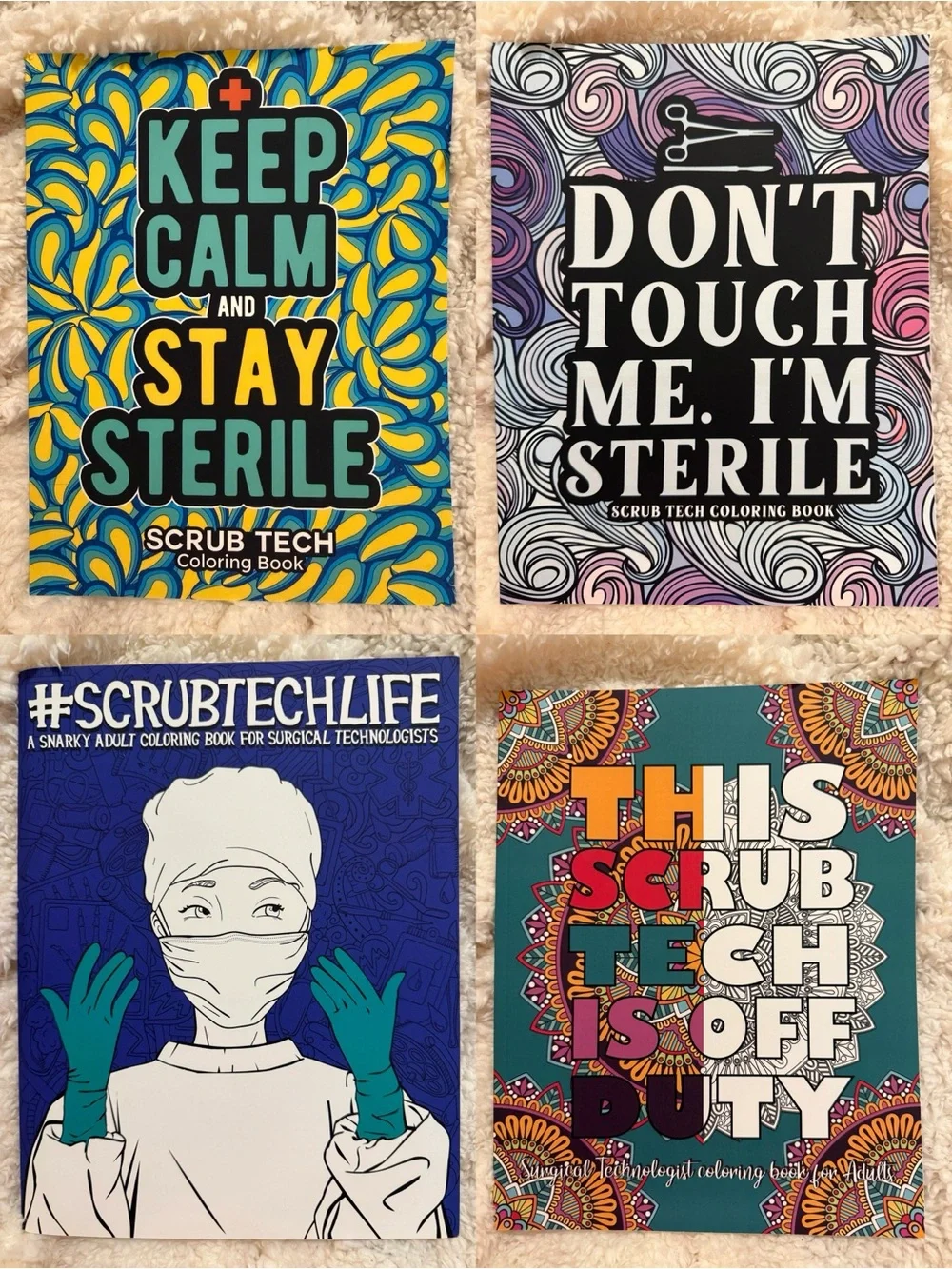*NEW*  4 pack bundle of Surgical Technician Coloring Books